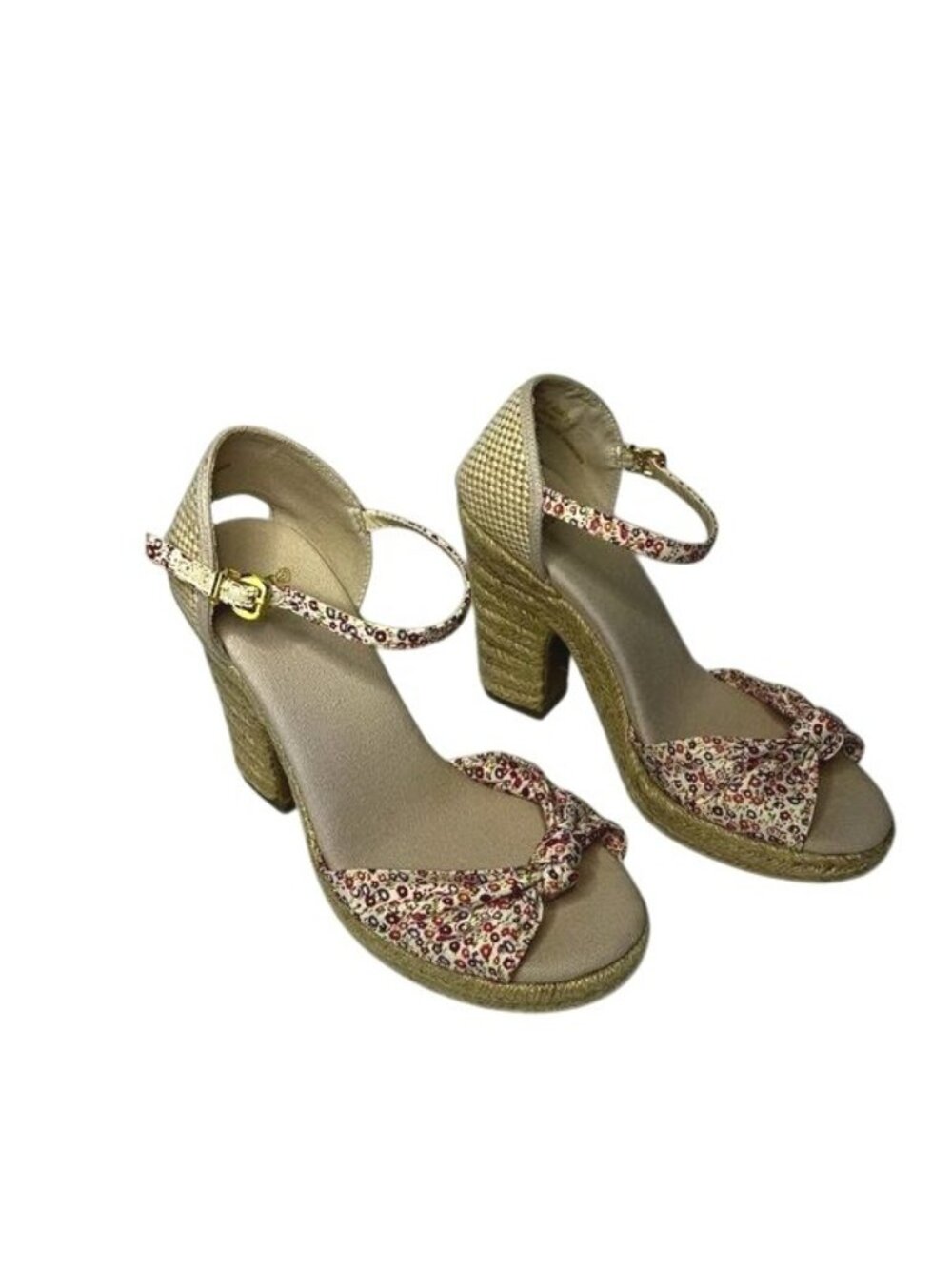 Hot Kiss Floral Ankle-Strap Chunky Heel Sandals Womens Size 8 - Picture 9 of 12